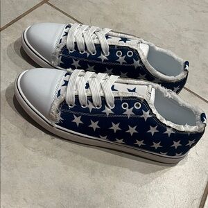 NWT Starry Blue and White Sneakers